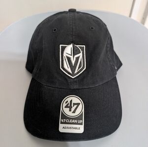 Vegas Golden Knights '47 NHL Clean Up Adjustable Hat - Black / White